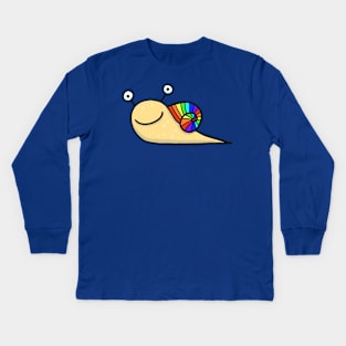 rainbow snail Kids Long Sleeve T-Shirt